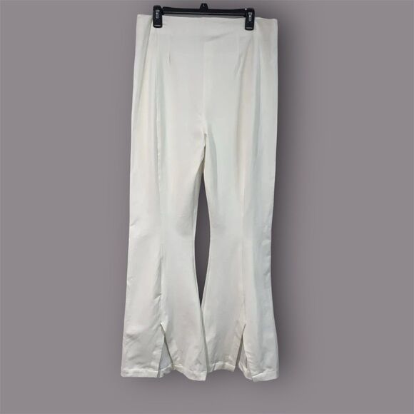 Free People Women’s Real Deal Slit Pant In Off White Size XL NWT - Picture 4 of 16